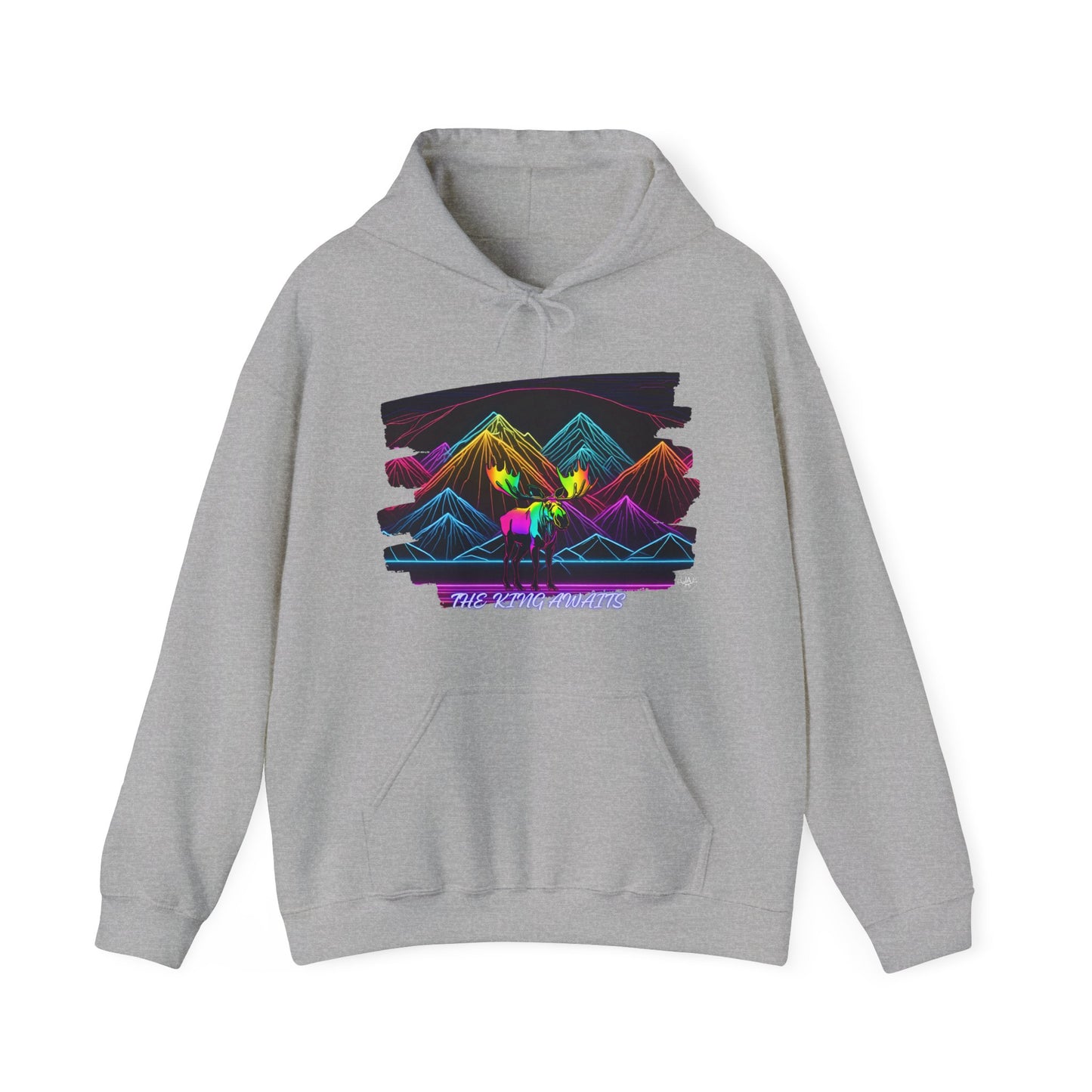 The King Awaits Neon Moose Hoodie