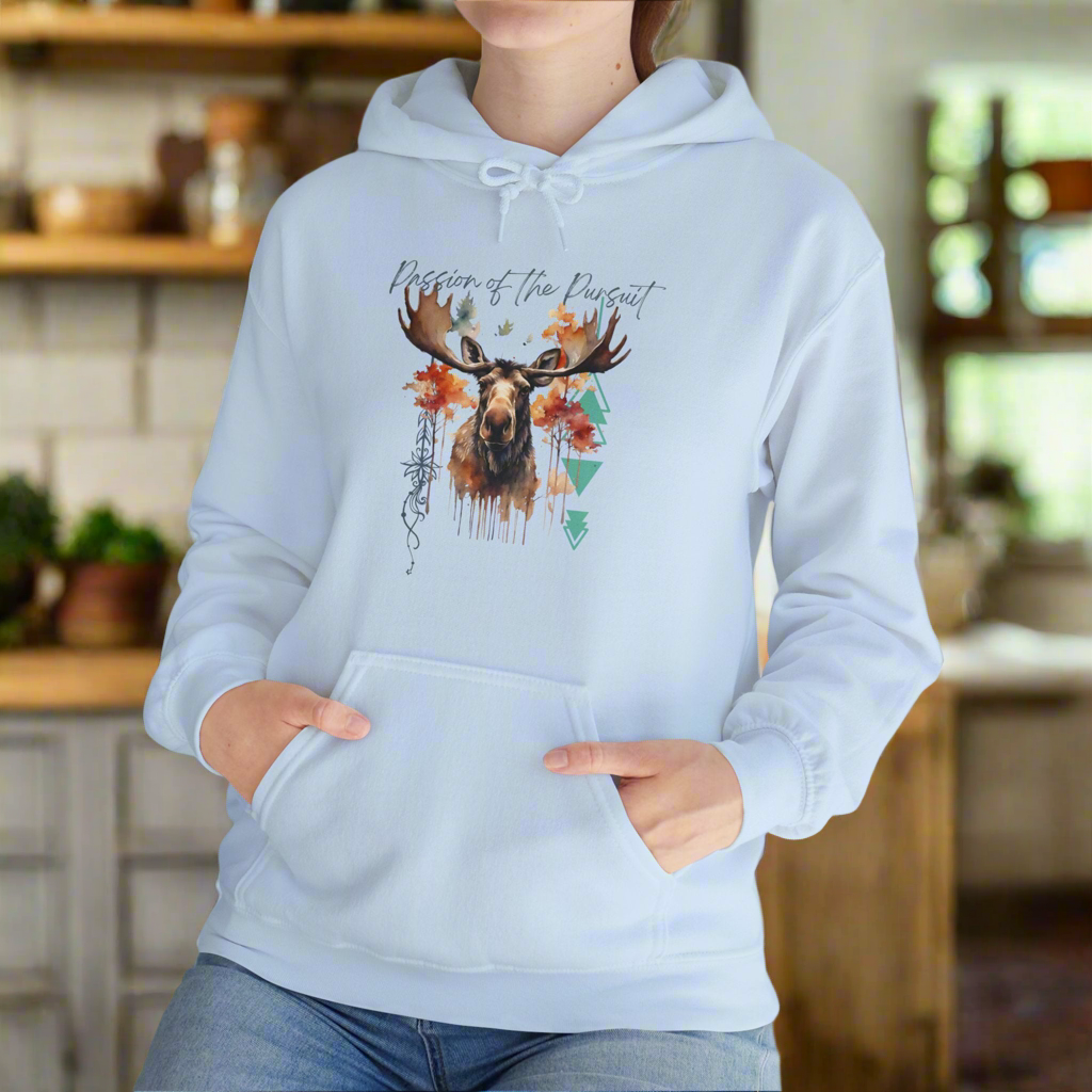 Passion of the Pursuit Moose Hoodie