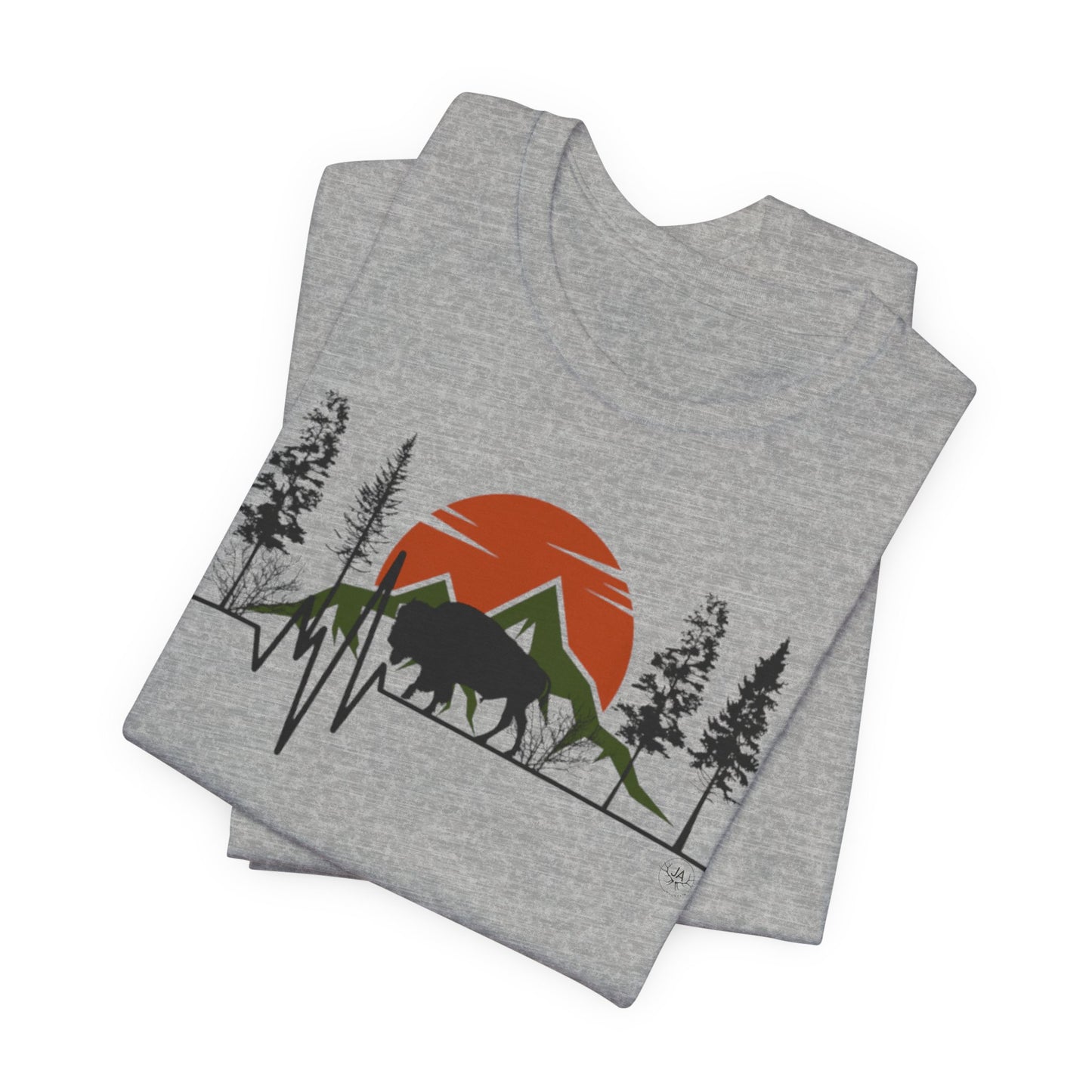 BISON HEARTBEAT Unisex Jersey Short Sleeve Tee