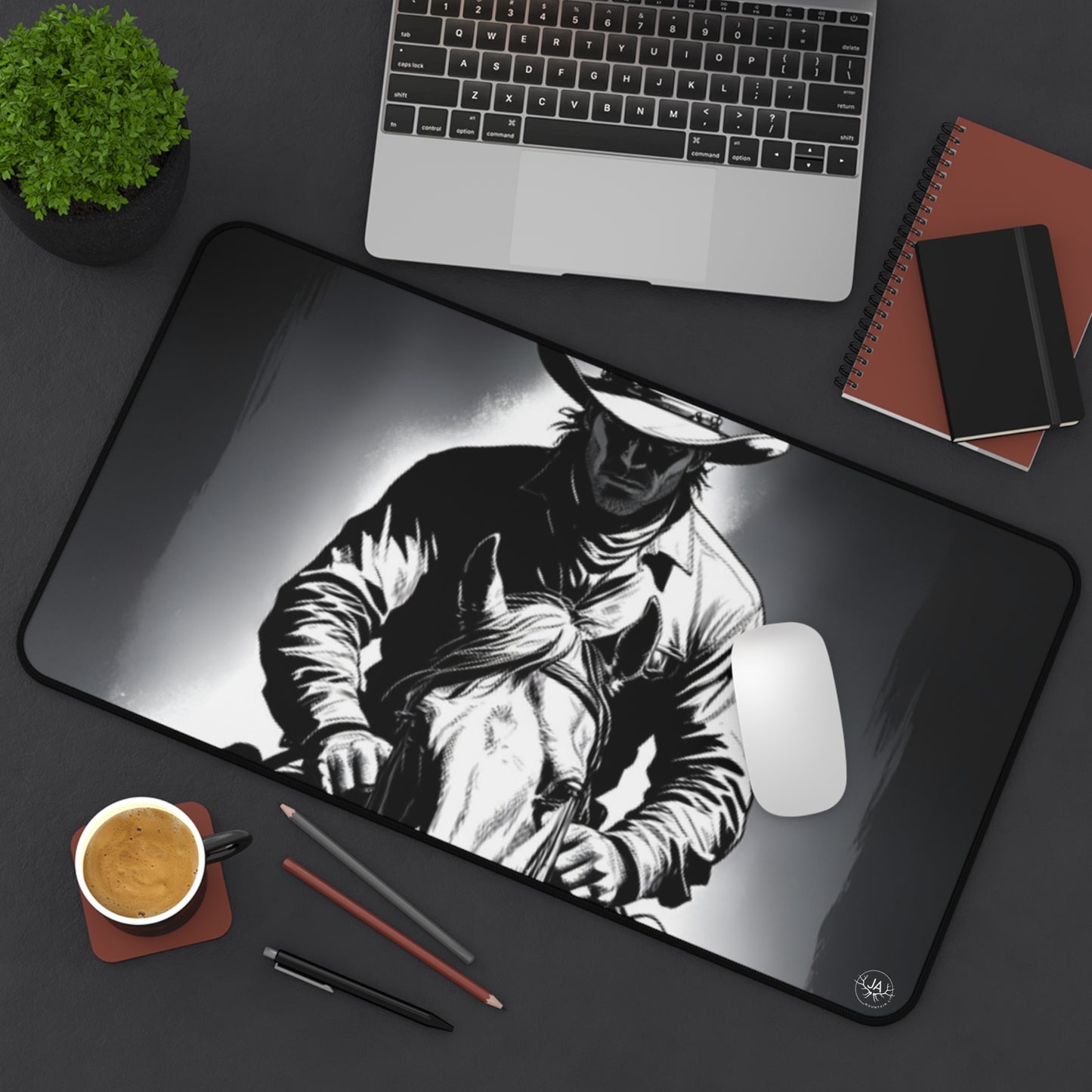 JA Western Cowboy Desk Mat