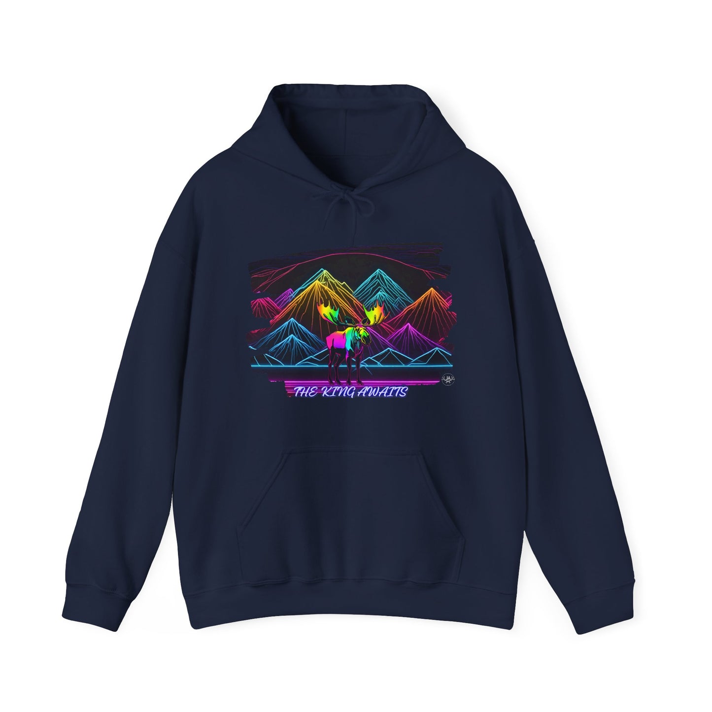 The King Awaits Neon Moose Hoodie