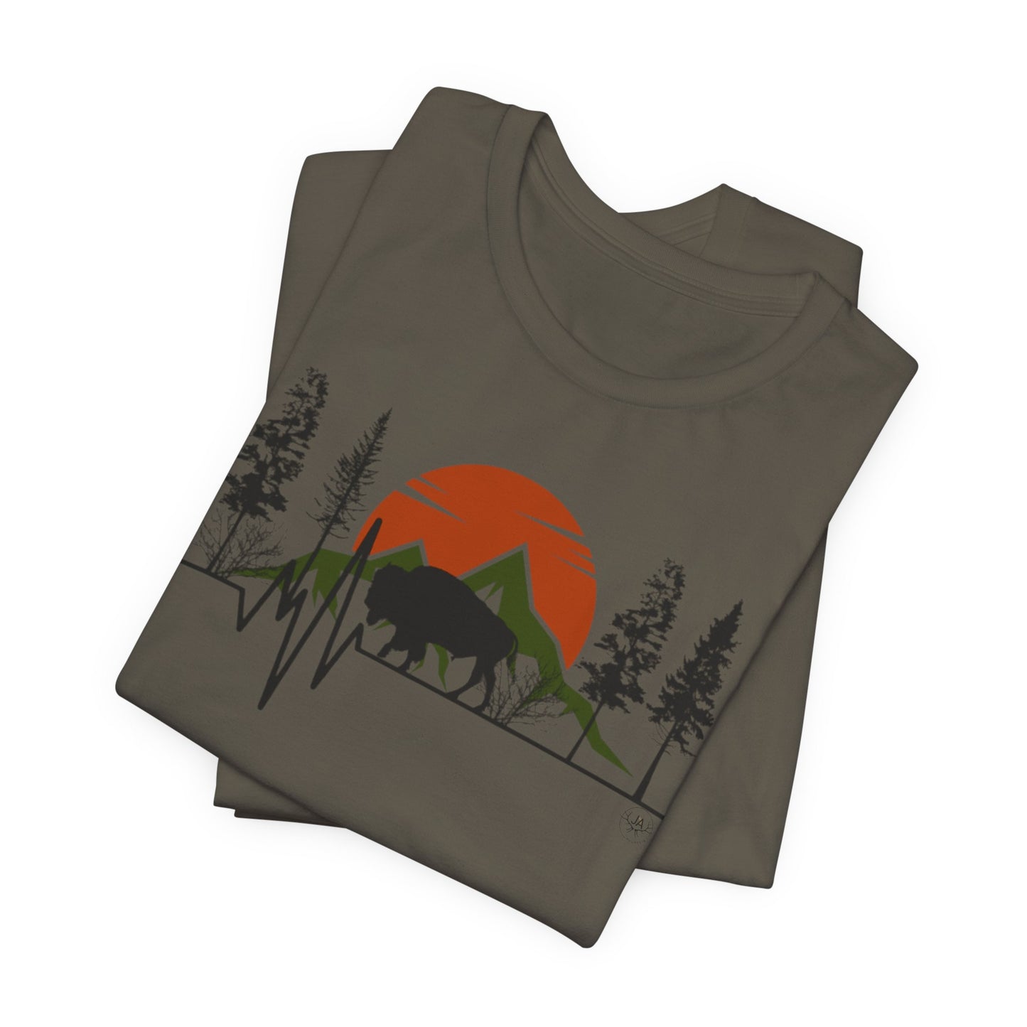 BISON HEARTBEAT Unisex Jersey Short Sleeve Tee