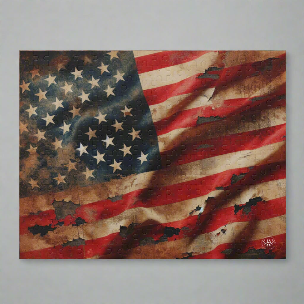 Tattered American Flag Puzzle, 120, 252, 500-Piece
