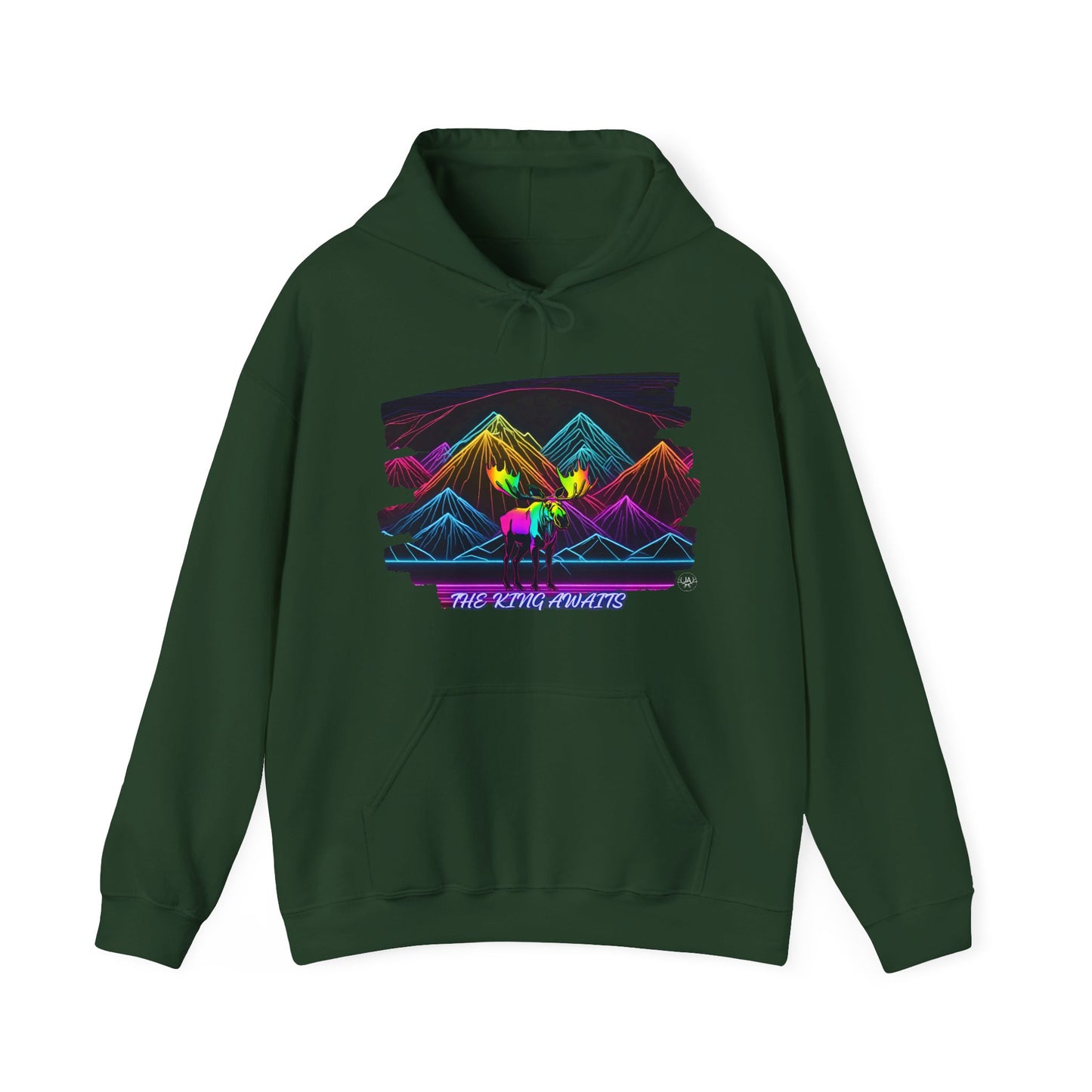 The King Awaits Neon Moose Hoodie
