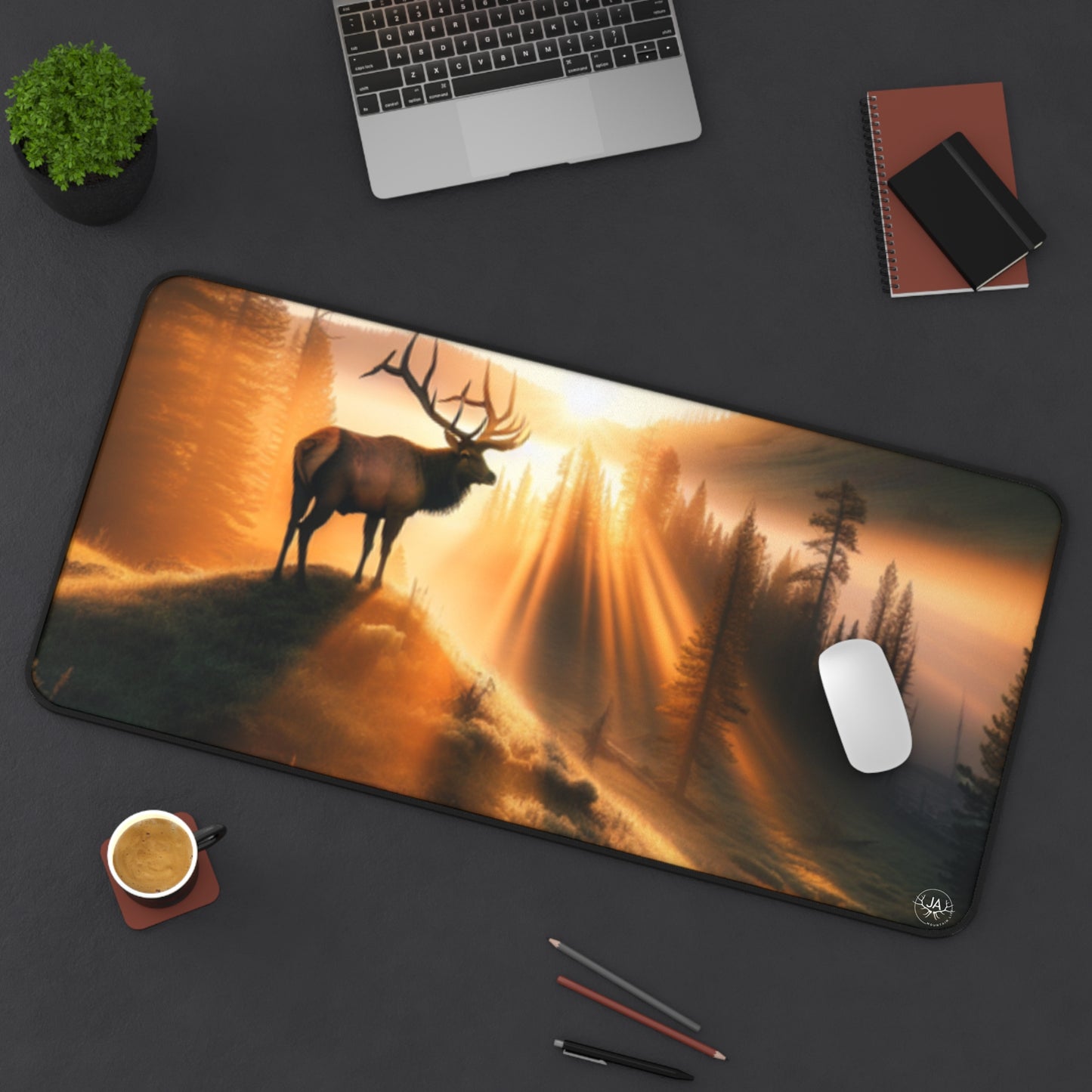 JA Early Morning Bull Desk Mat