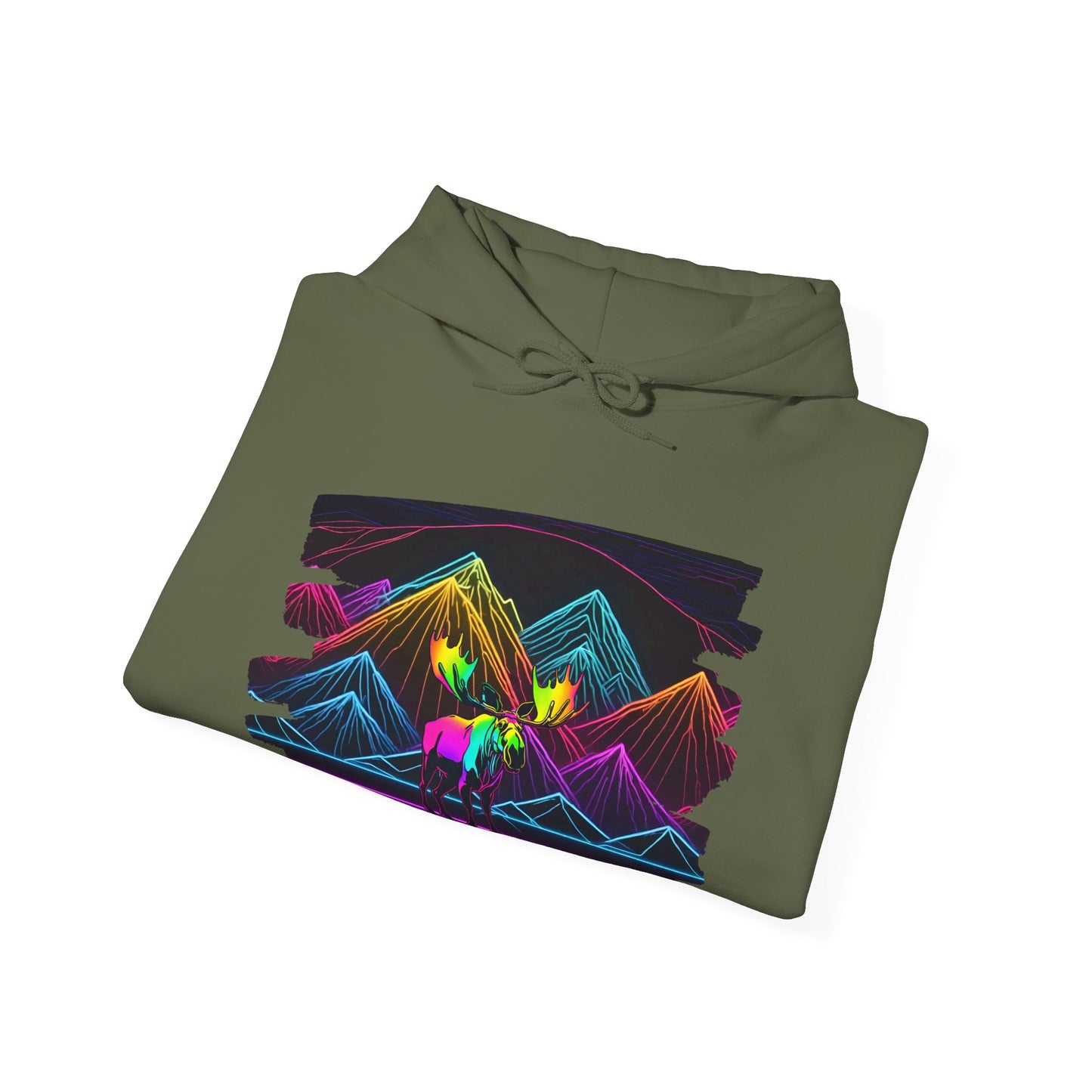 The King Awaits Neon Moose Hoodie