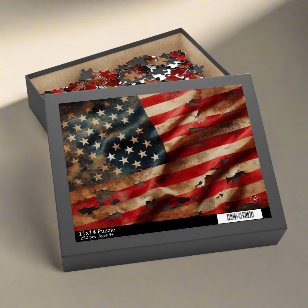Tattered American Flag Puzzle, 120, 252, 500-Piece