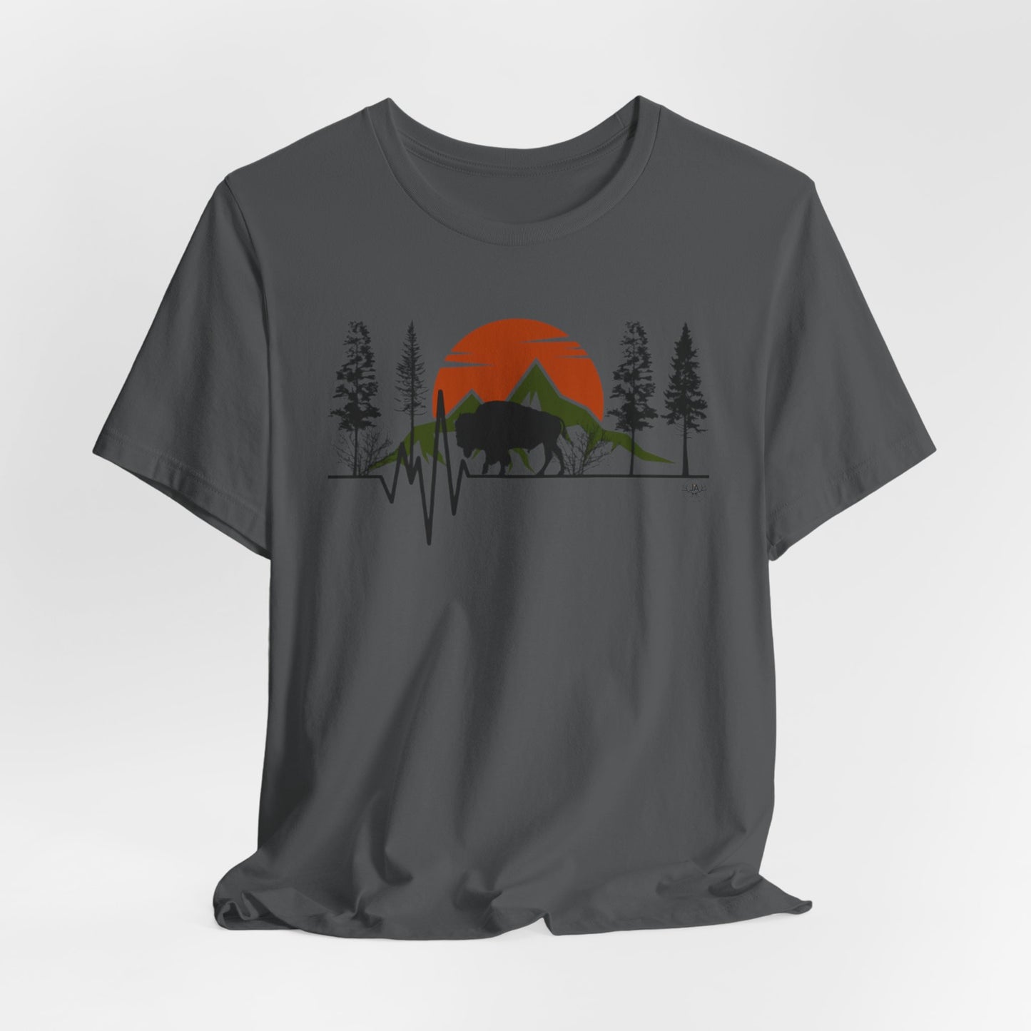 BISON HEARTBEAT Unisex Jersey Short Sleeve Tee