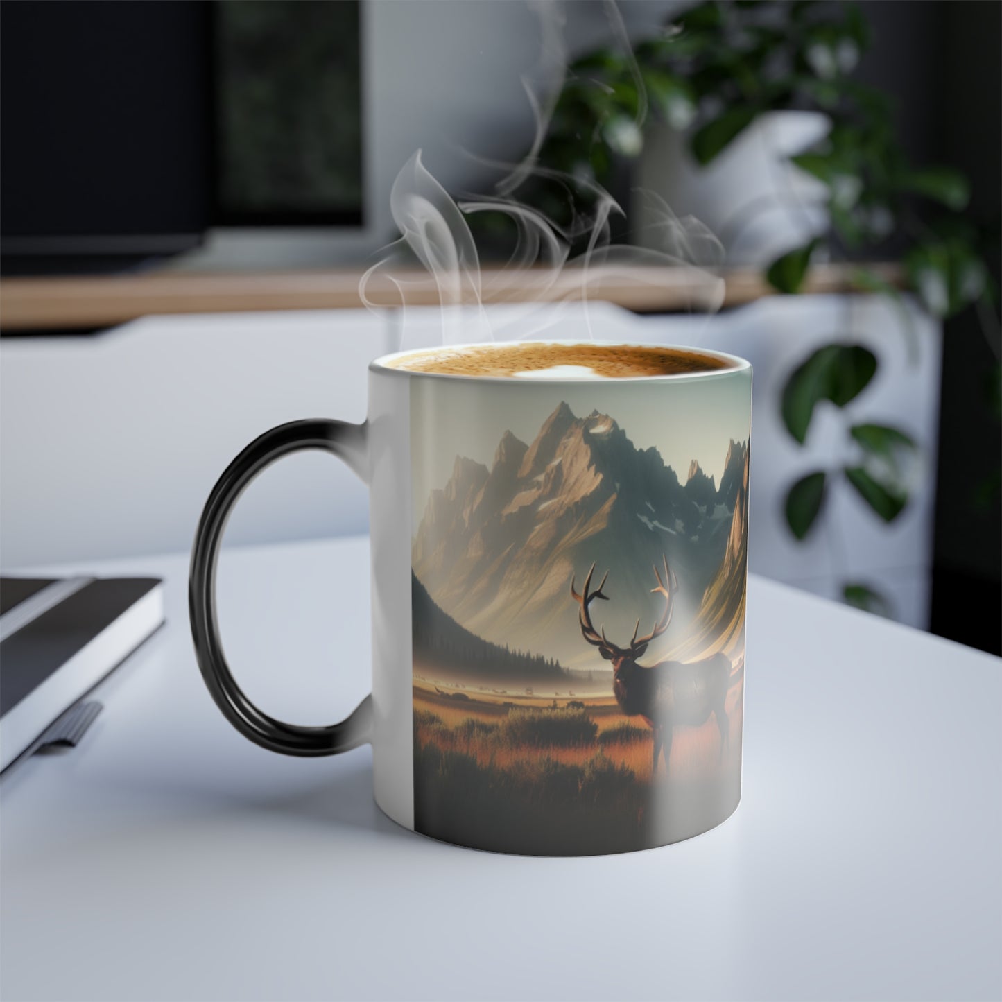 Color Morphing Early Morning Bull Mug