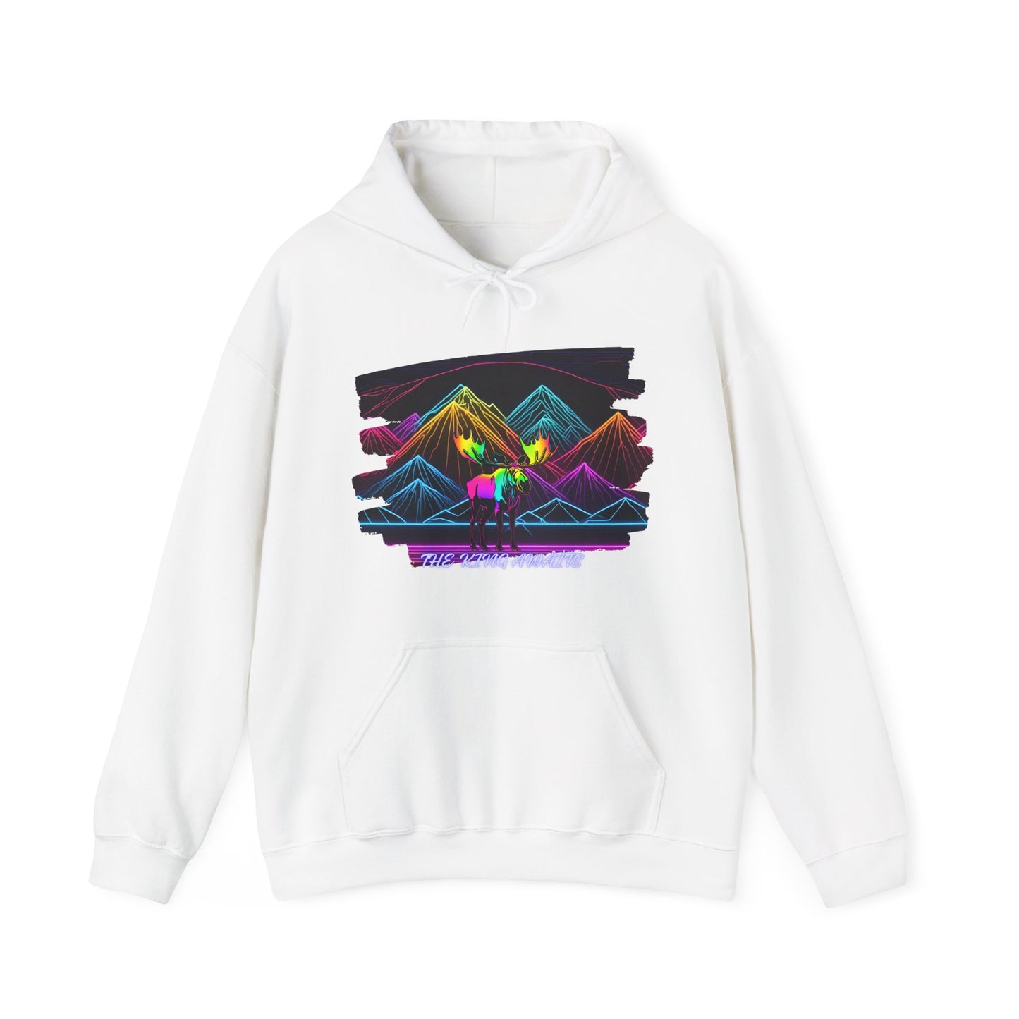 The King Awaits Neon Moose Hoodie