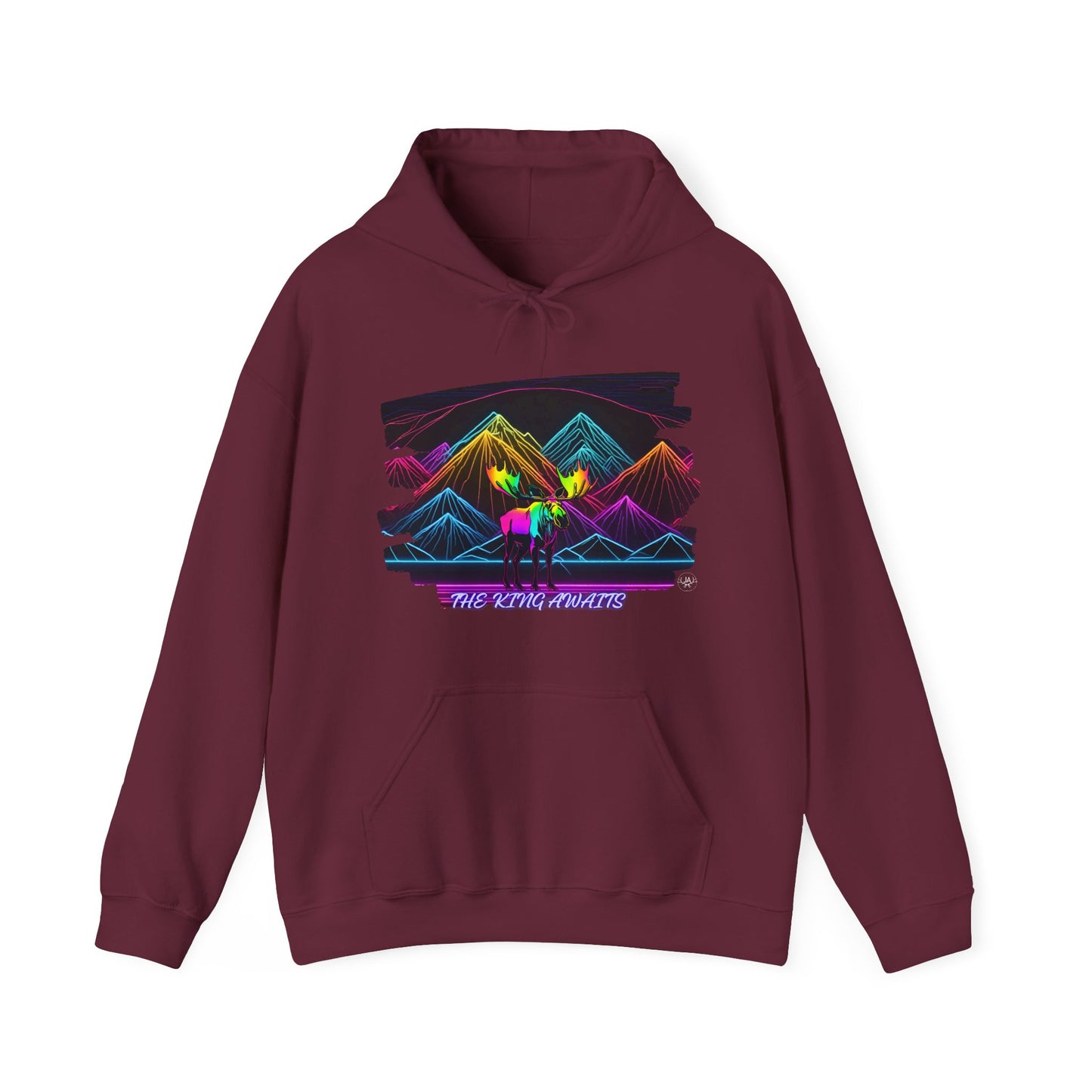 The King Awaits Neon Moose Hoodie