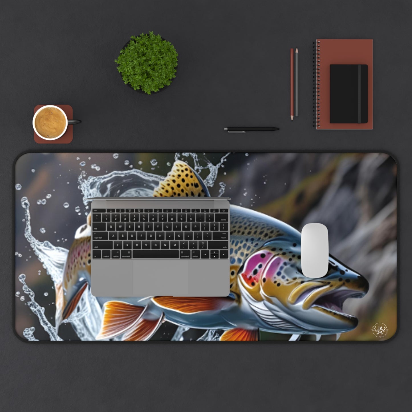 JA Rainbow Trout Desk Mat