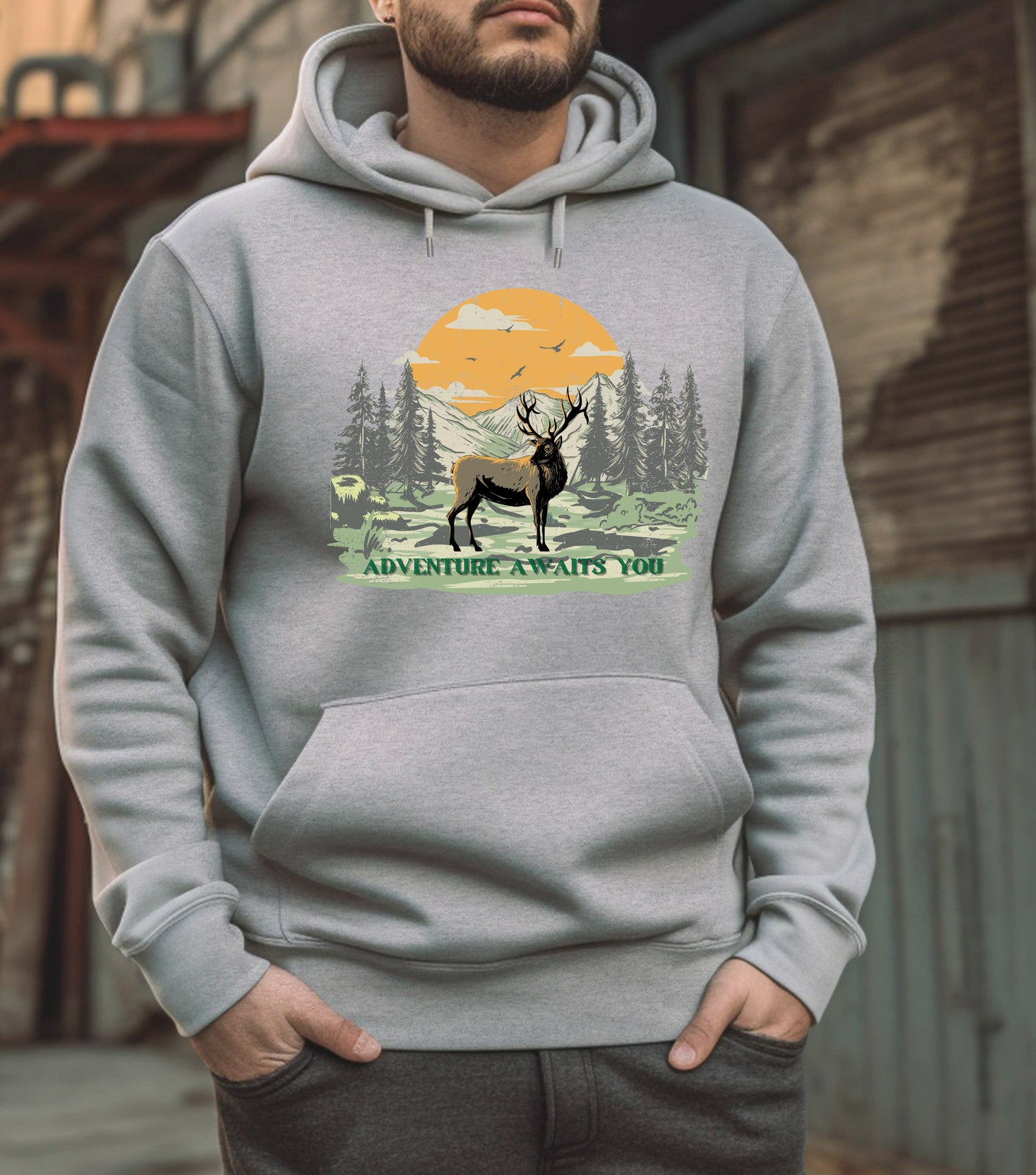 Adventure Awaits You Elk Hoodie