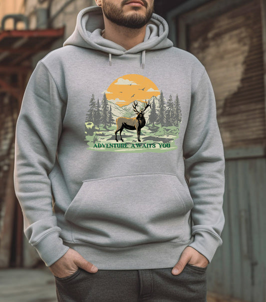 Adventure Awaits You Elk Hoodie