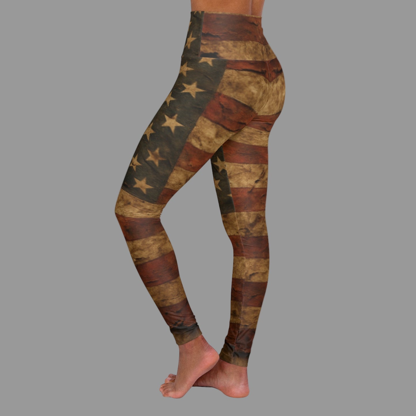 JA Battle Worn Patriot High Waisted Yoga-Leggings