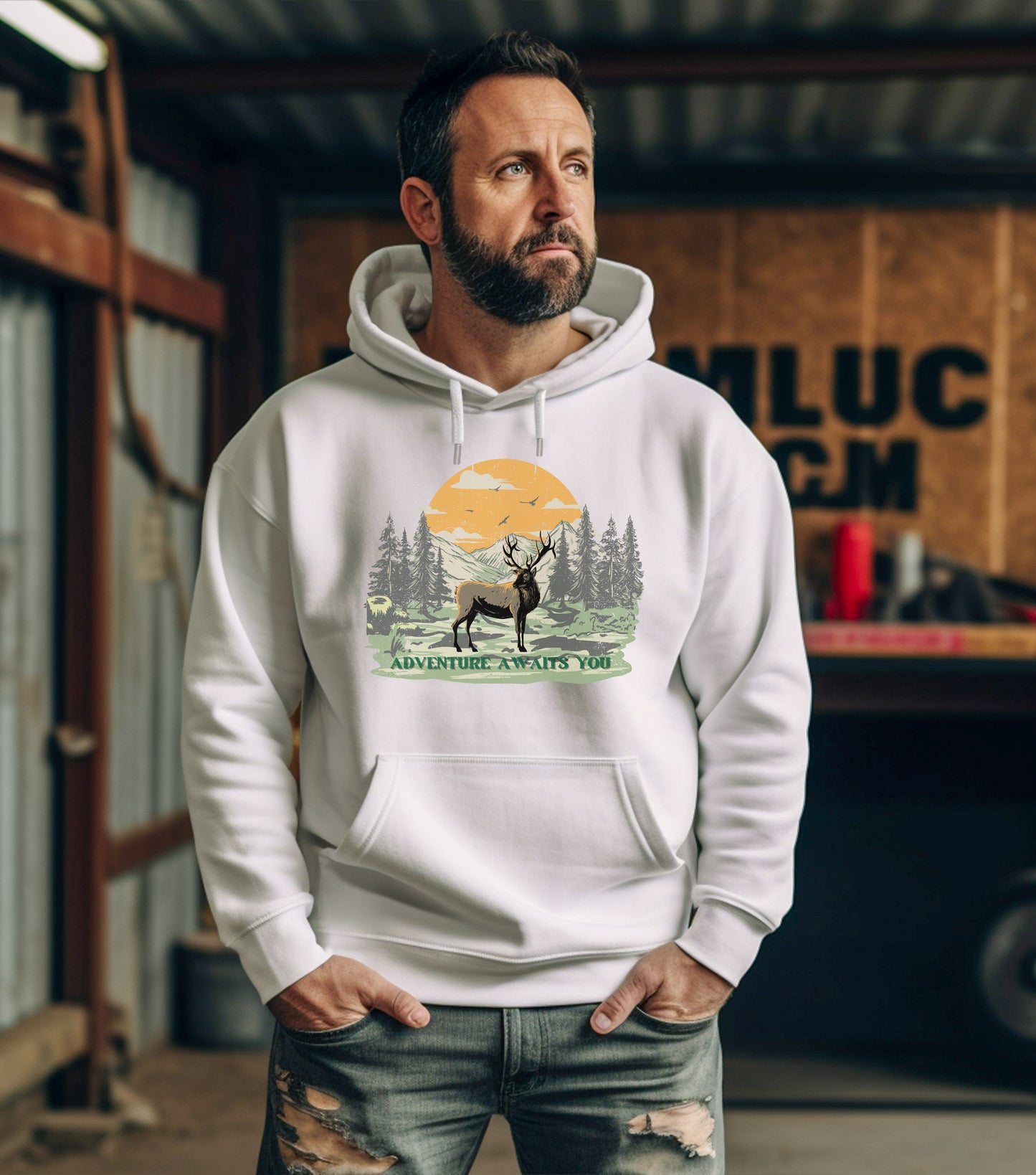 Adventure Awaits You Elk Hoodie
