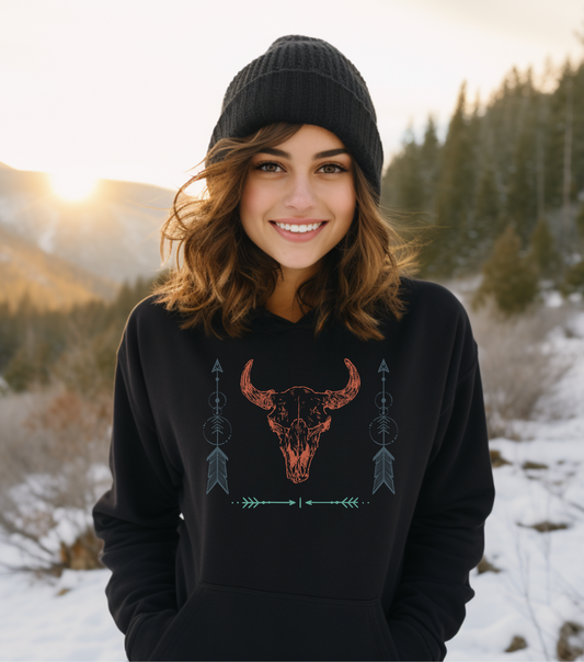 Bison Skull Hoodie