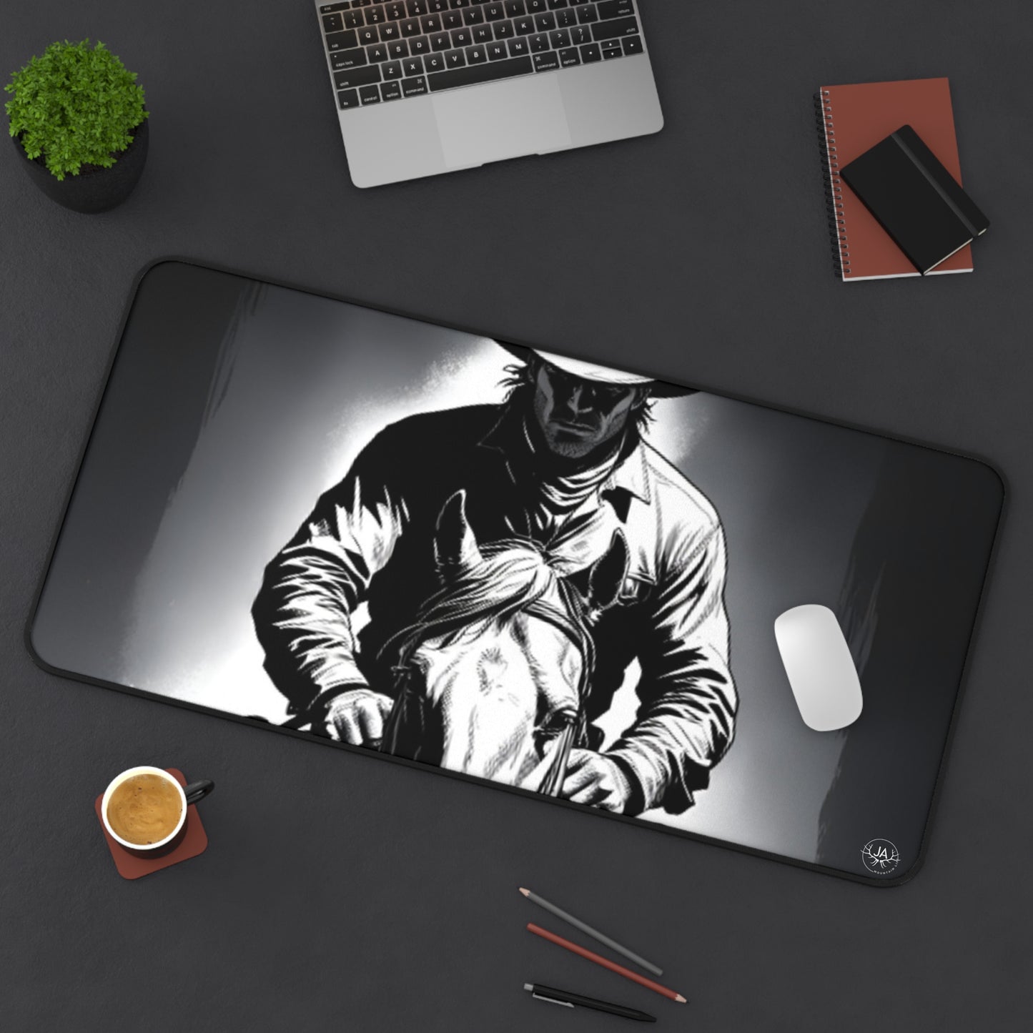 JA Western Cowboy Desk Mat