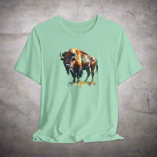 JA American Bison Watercolor T-Shirt