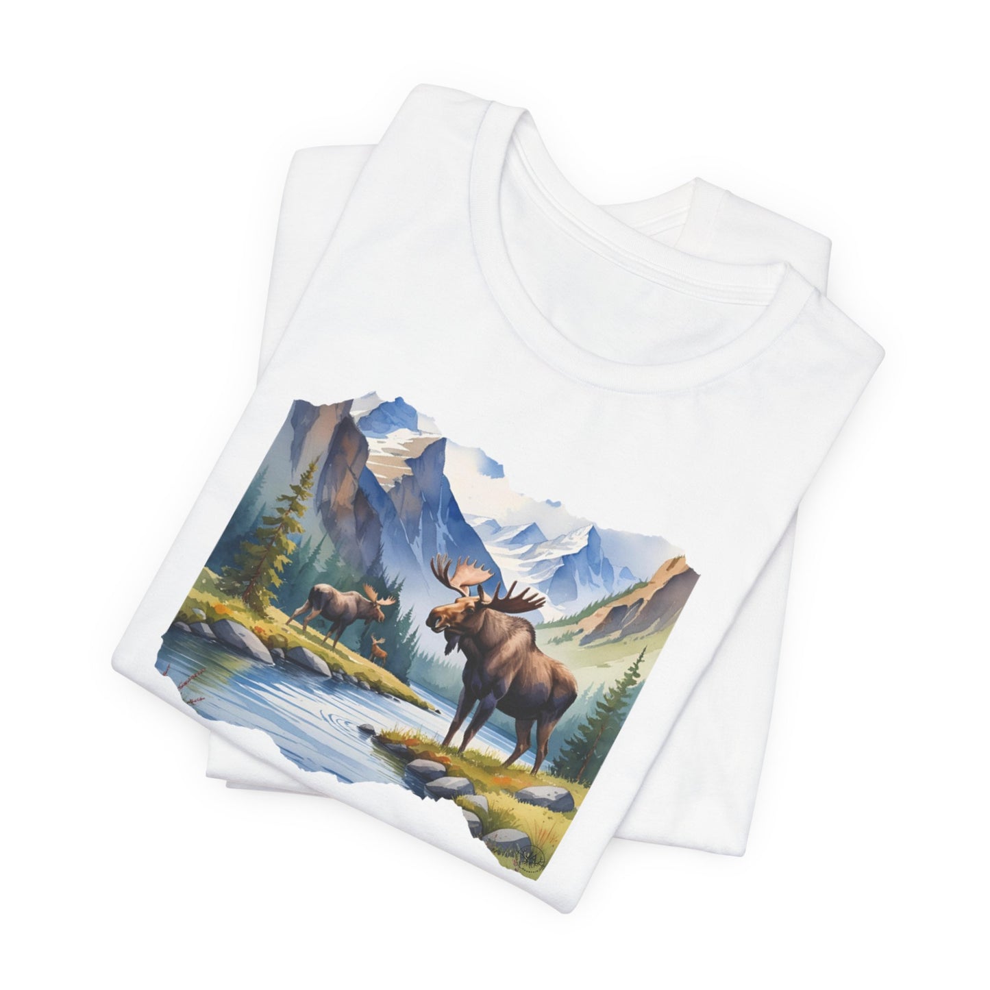 JA Majestic Moose Watercolor T-Shirt