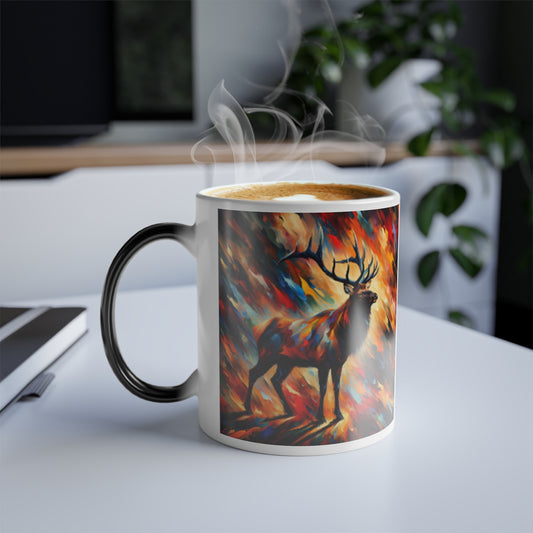 JA Color Morphing Elk Art Mug