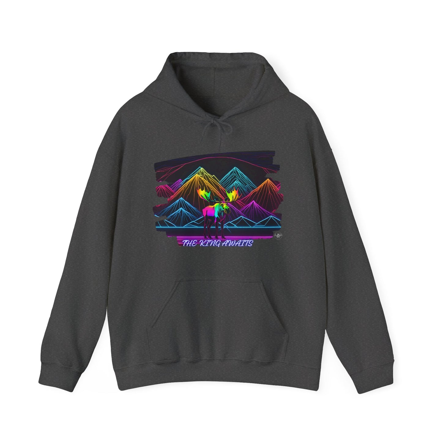 The King Awaits Neon Moose Hoodie