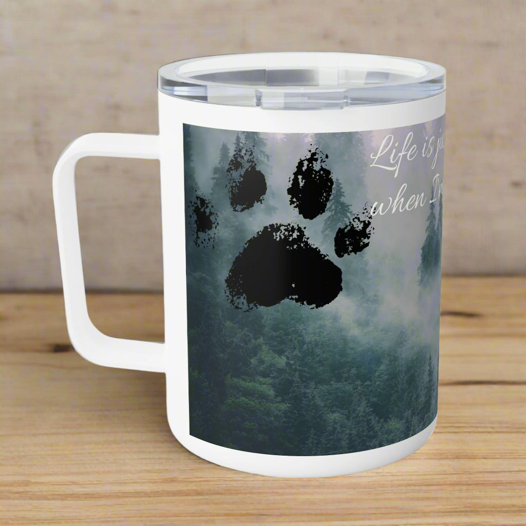 “With my dog” 10oz Insulated Mug