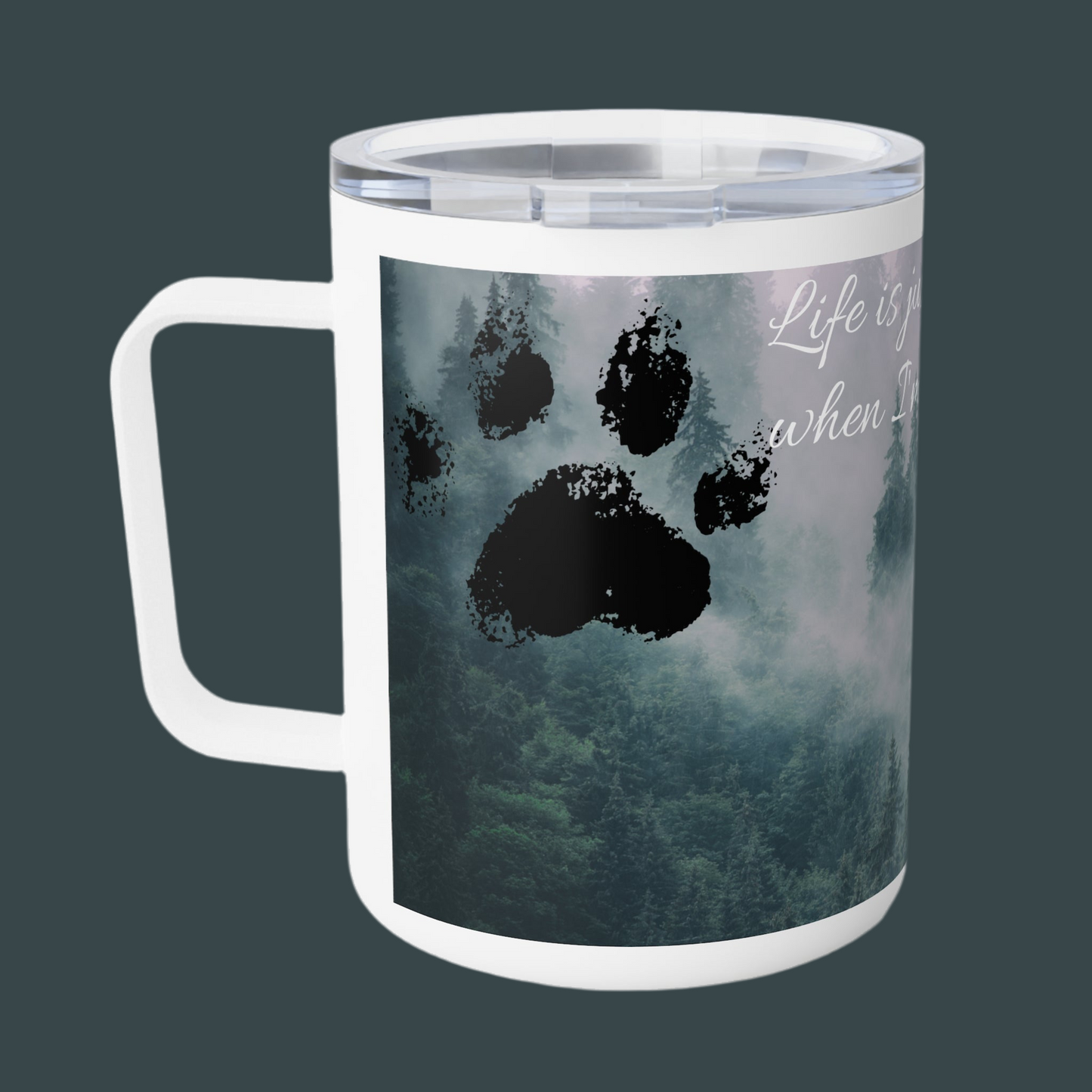 “With my dog” 10oz Insulated Mug