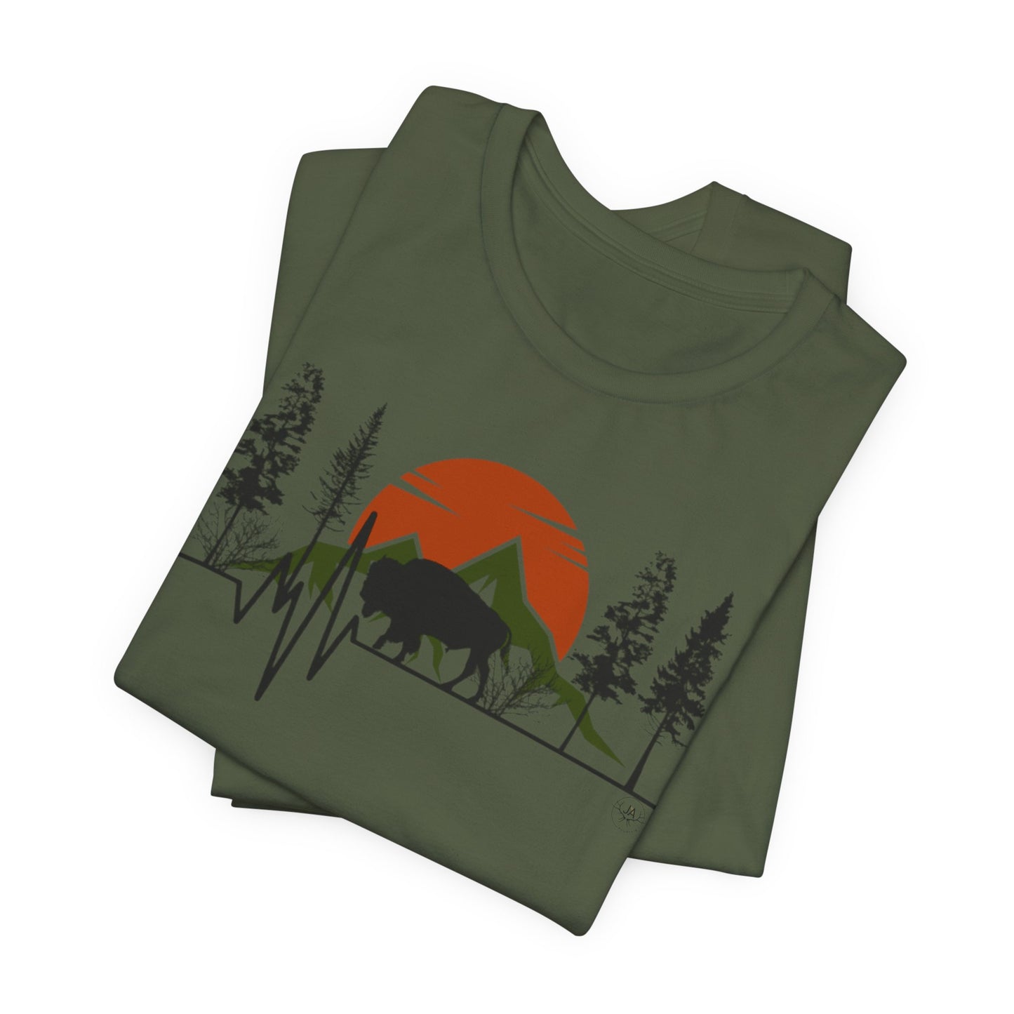 BISON HEARTBEAT Unisex Jersey Short Sleeve Tee