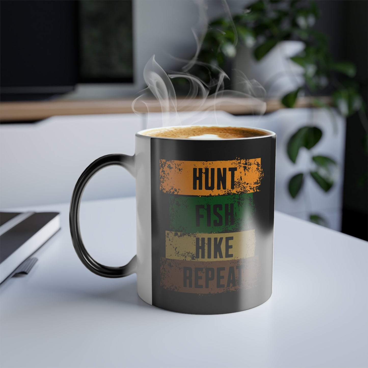 Color Morphing JA "HUNT, FISH, HIKE, REPEAT" Mug