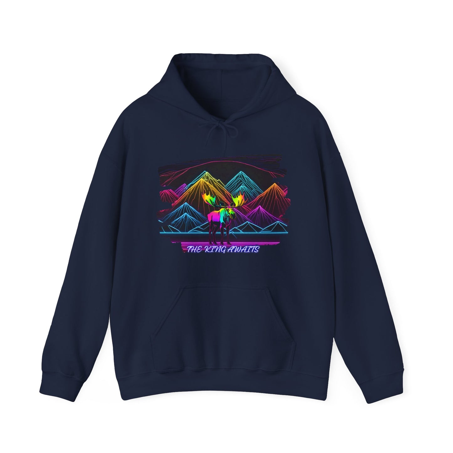 The King Awaits Neon Moose Hoodie