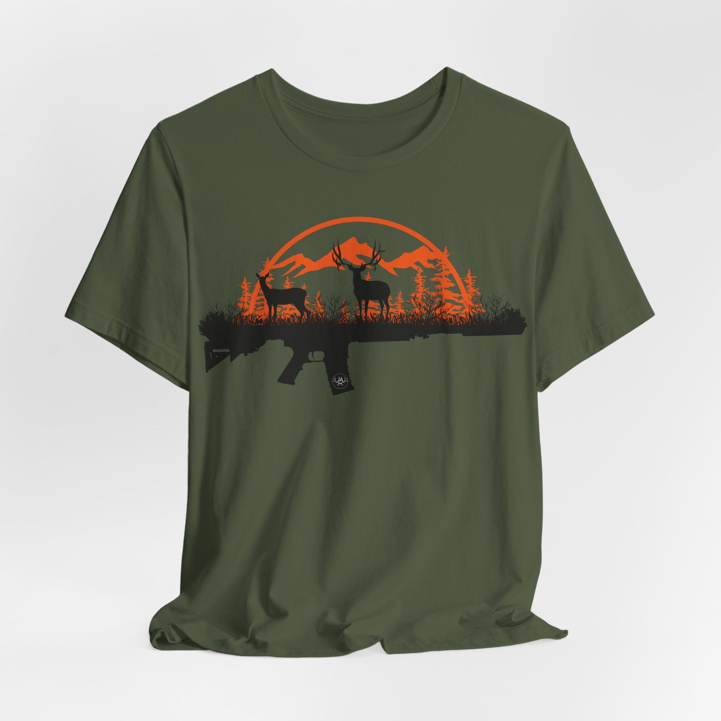 JA Muley rifle Short Sleeve Tee