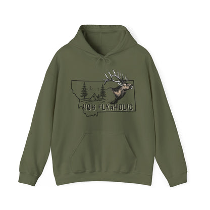 JA 406-Elkaholic Hooded Sweatshirt