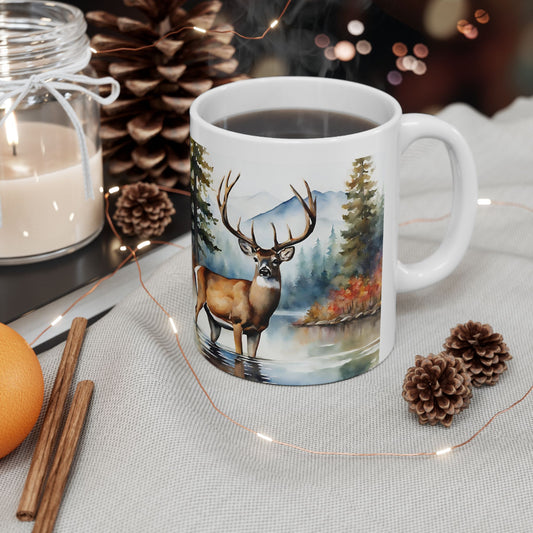 JA Water cooler Whitetail Ceramic Mug 11oz