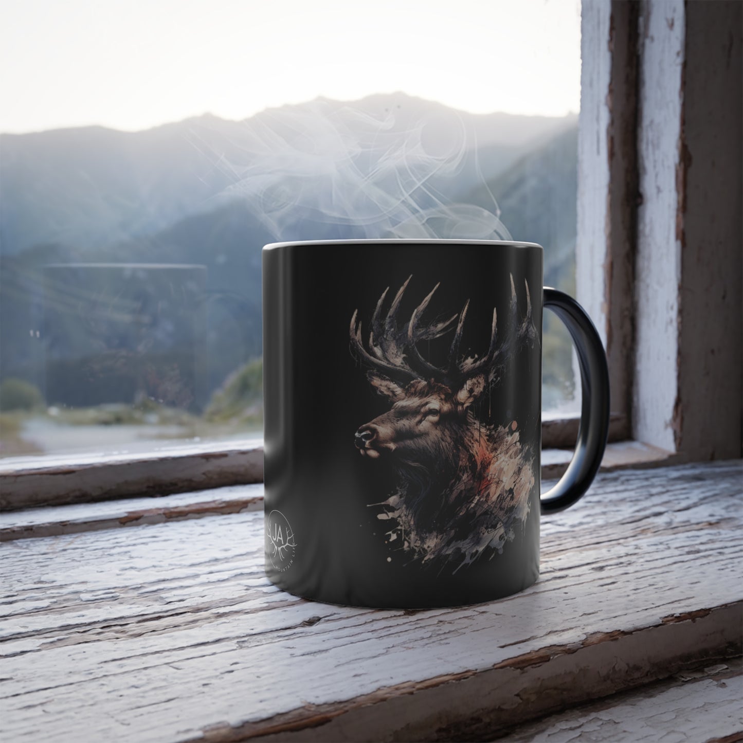 JA Color morphing "Artistic Elk" Mug