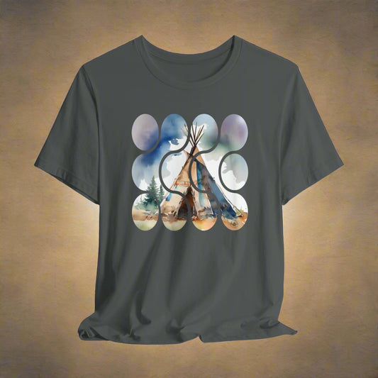 JA Watercolor TEEPEE Art T-Shirt