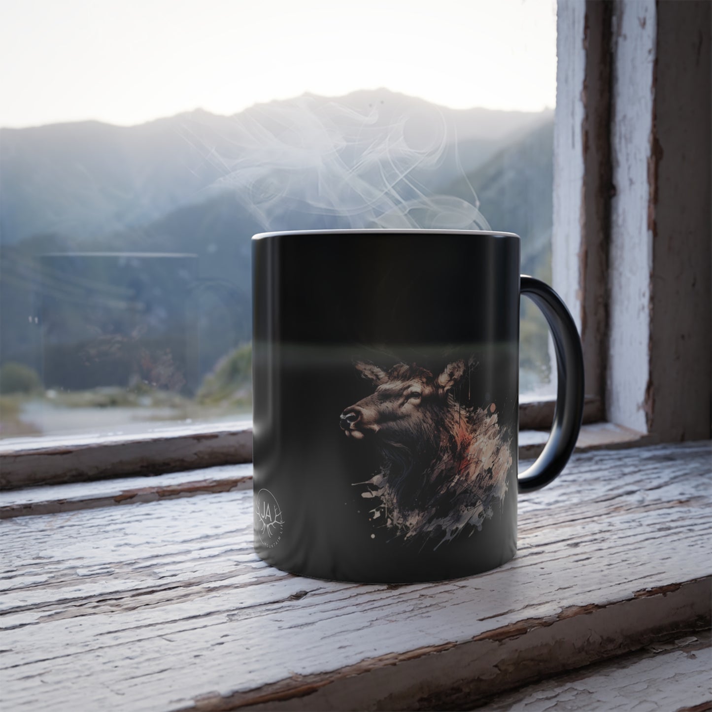 JA Color morphing "Artistic Elk" Mug