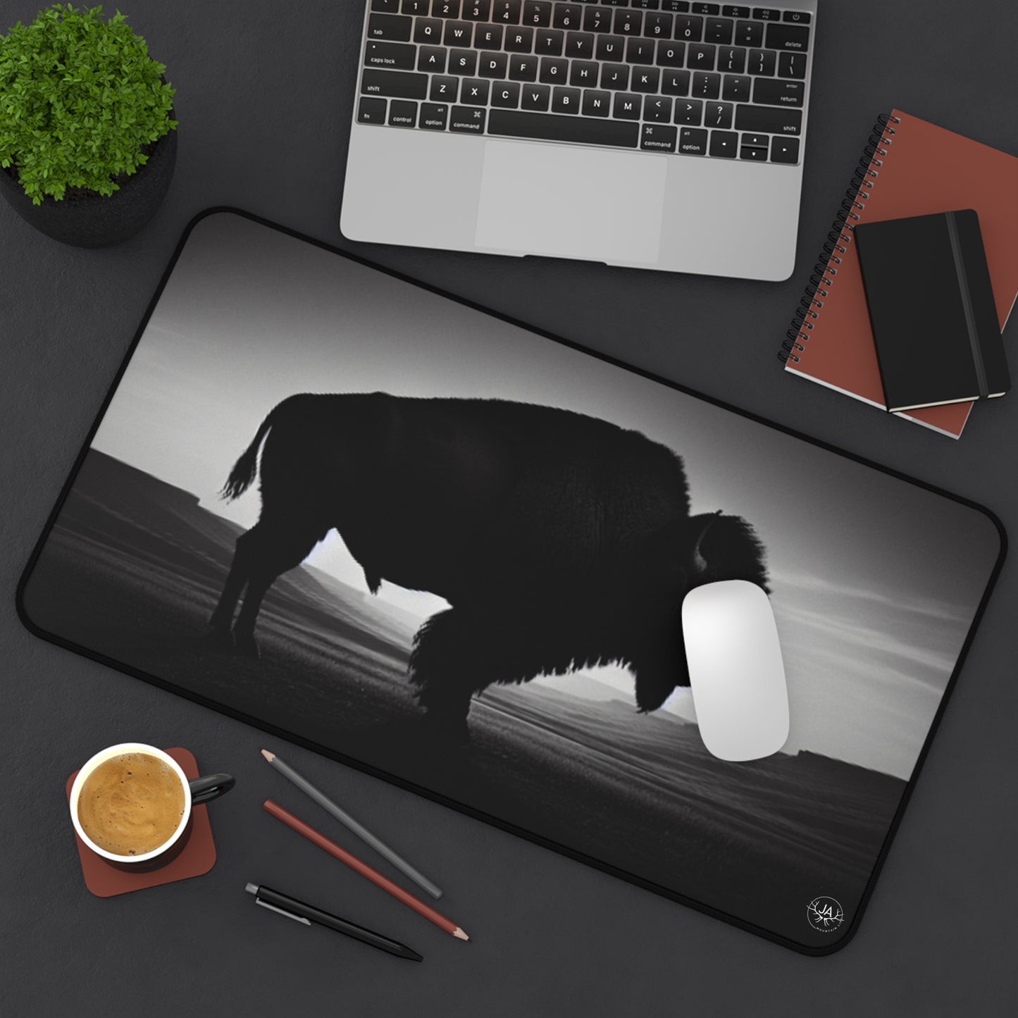 JA Lone Bull Bison Desk Mat