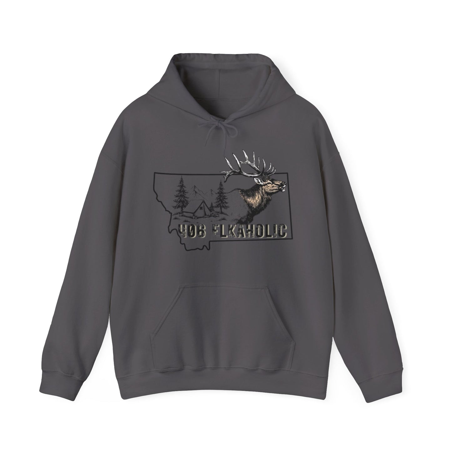 JA 406-Elkaholic Hooded Sweatshirt