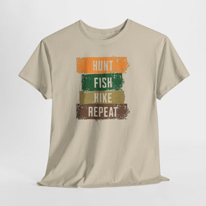 JA Hunt, Fish, Hike, Repeat T-Shirt
