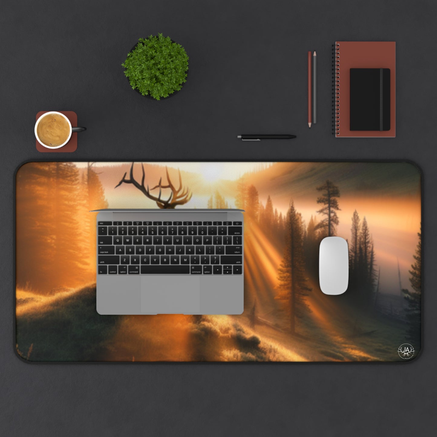JA Early Morning Bull Desk Mat