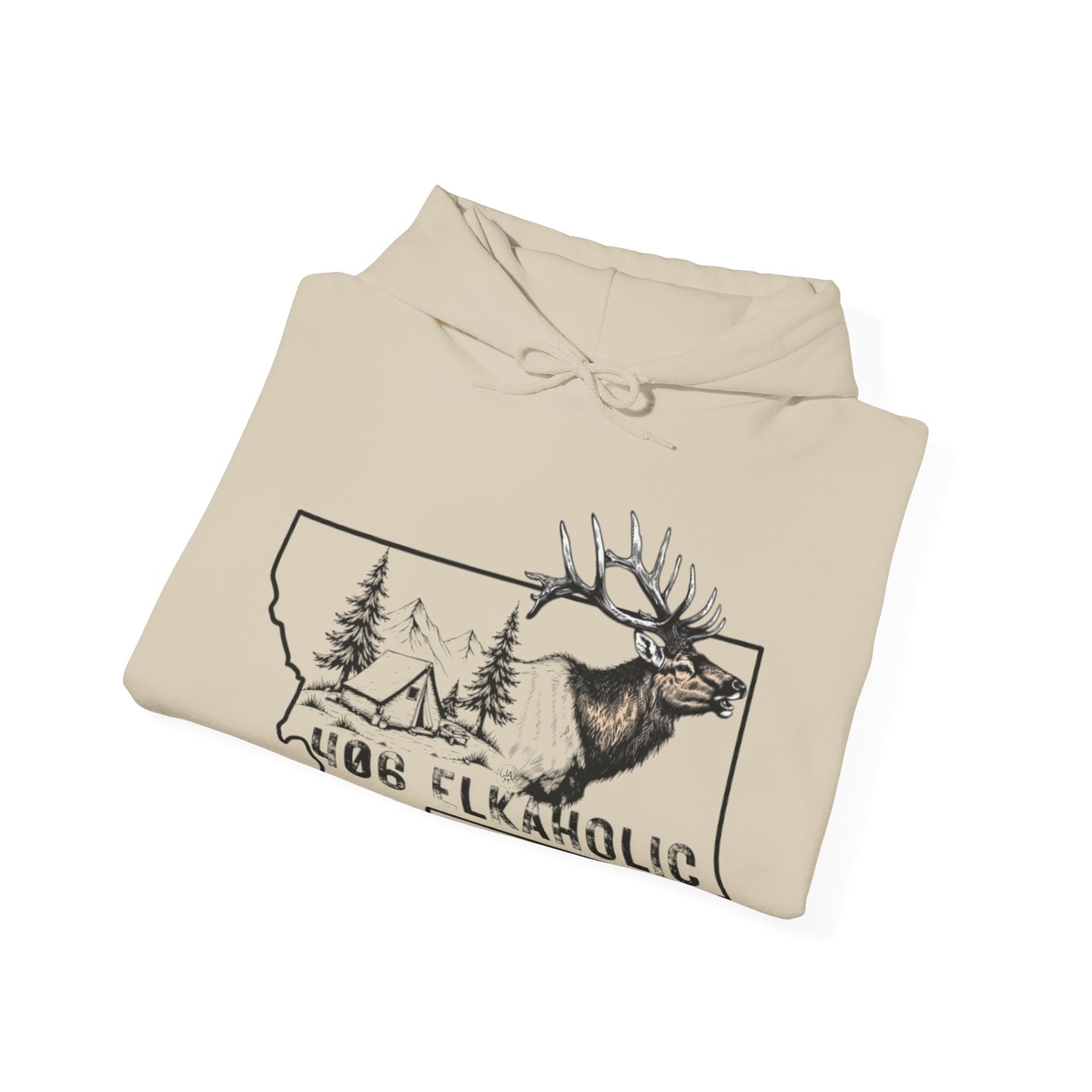 JA 406-Elkaholic Hooded Sweatshirt