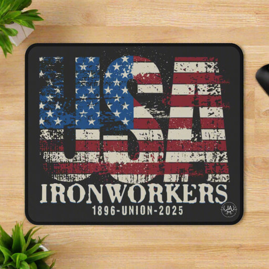 JA American Union Ironworkers Non-Slip Mouse Pad