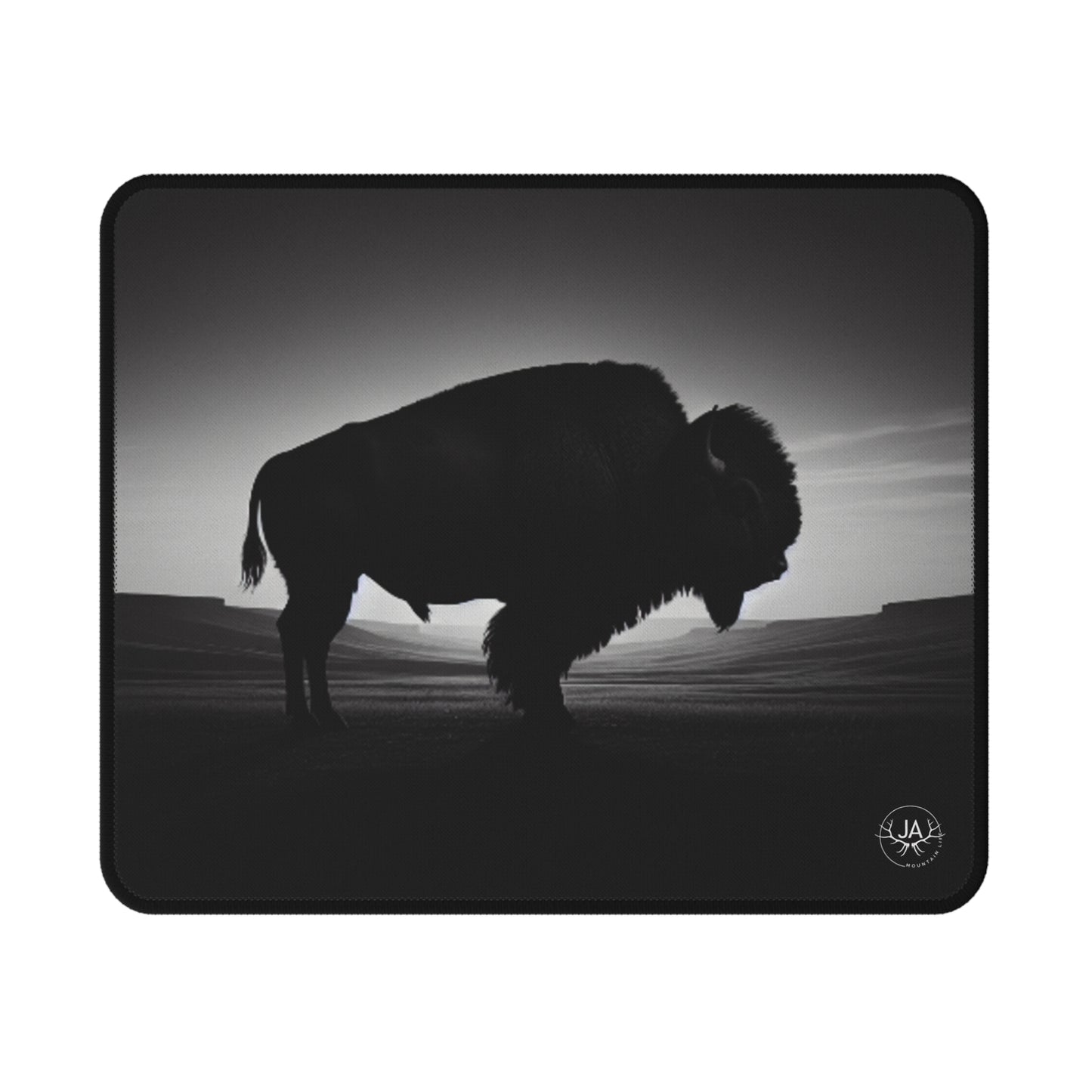 JA Lone Bull Bison Non-Slip Mouse Pad