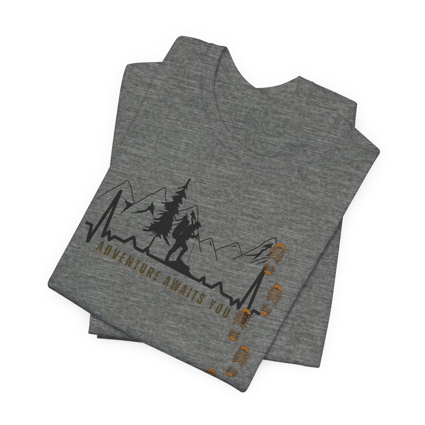 HIKING HEARTBEAT Unisex Jersey Short Sleeve Tee