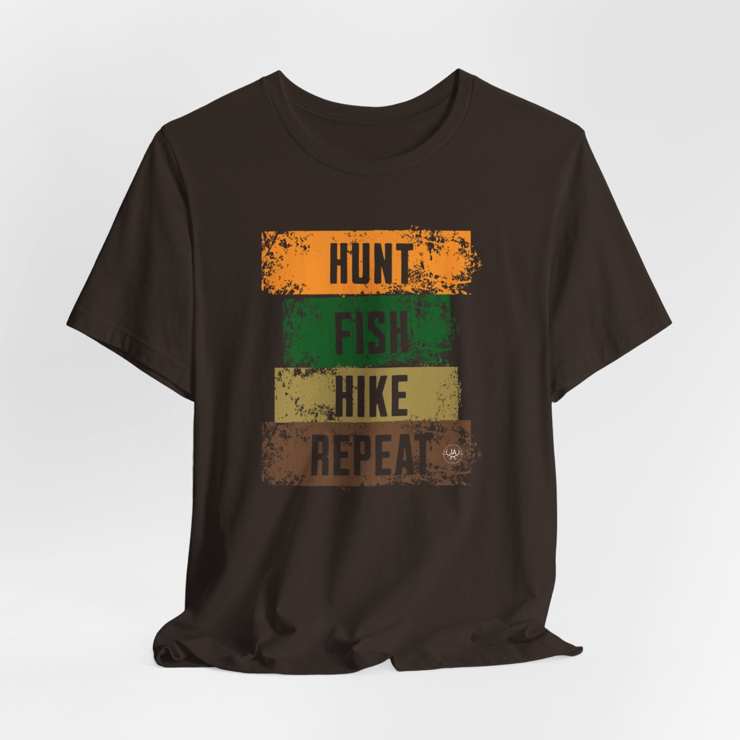 JA Hunt, Fish, Hike, Repeat T-Shirt