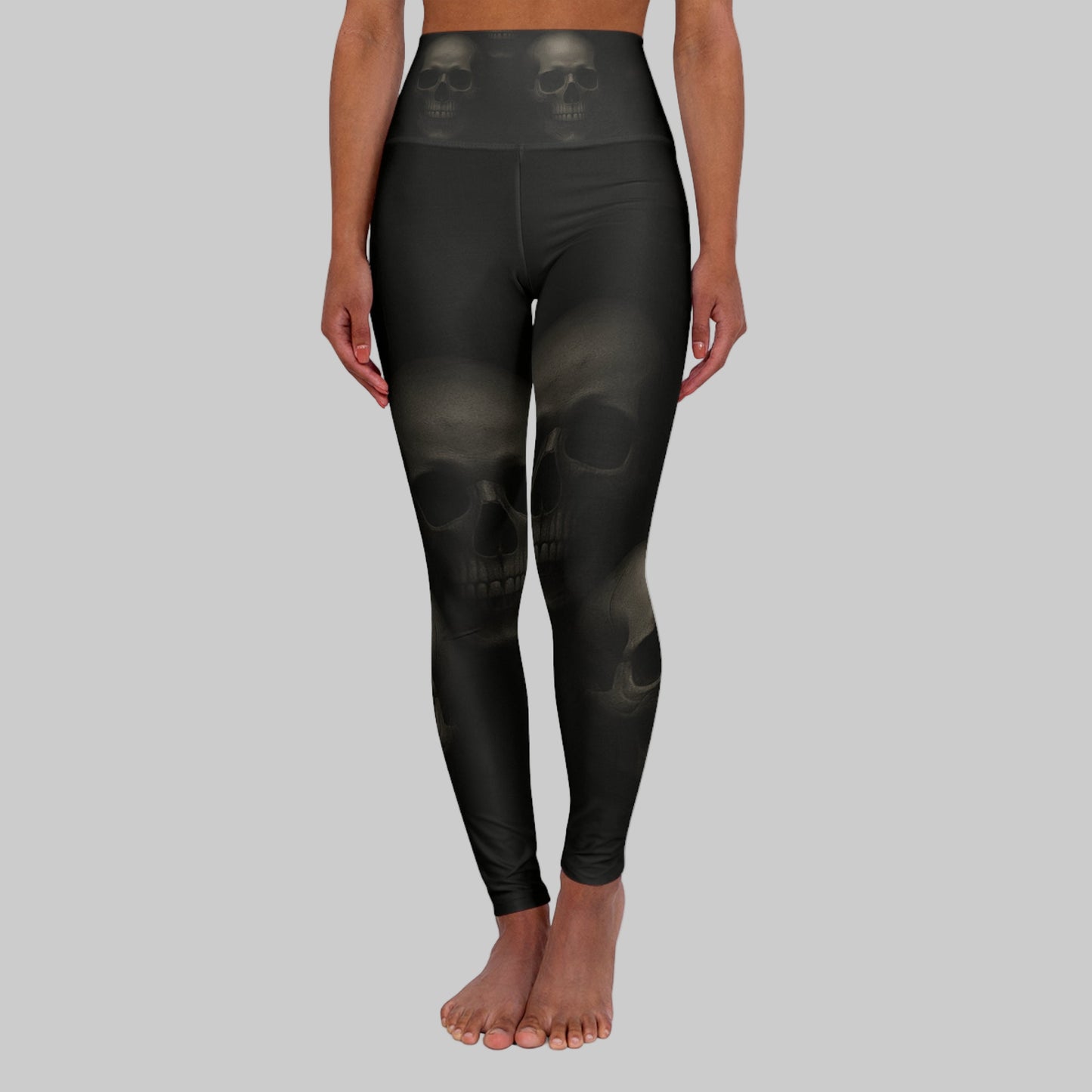 JA Skulls High Waisted Yoga Leggings