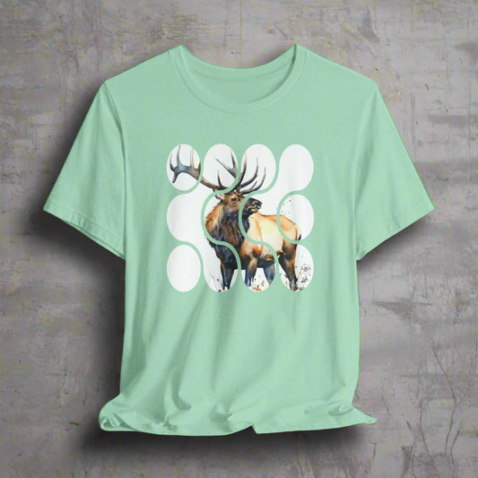 JA Watercolor Elk Art T-Shirt