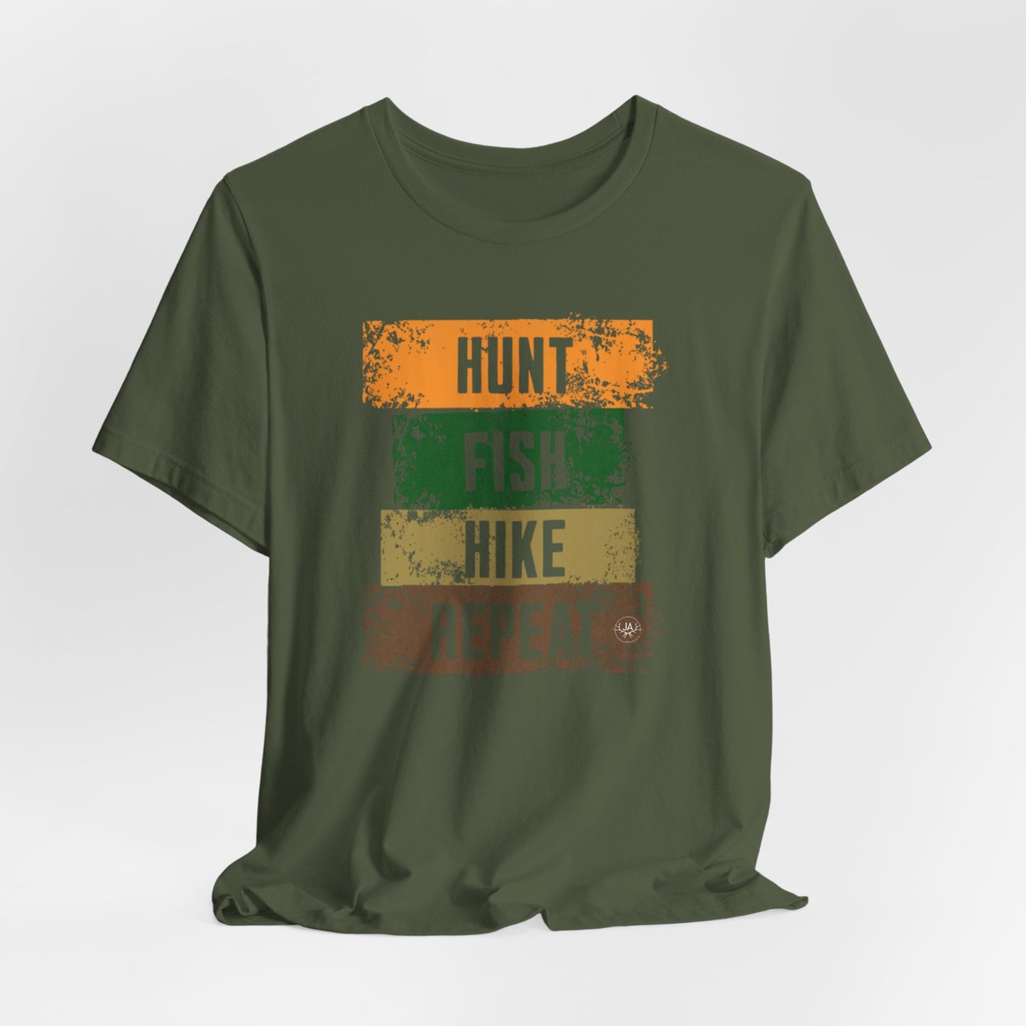 JA Hunt, Fish, Hike, Repeat T-Shirt