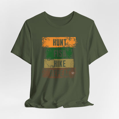 JA Hunt, Fish, Hike, Repeat T-Shirt